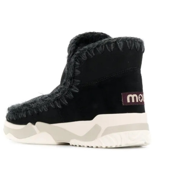 Mou Free People Women's Black Chunky Sneaker Boots - 7 - 8 - Picture 1 of 10